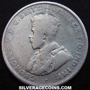1916 M George V Australian Silver Florin (Obverse)