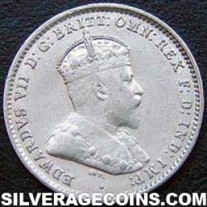 1910 (L) Edward VII Australian Silver Threepence (Obverse)