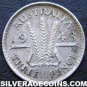 1943 S George VI Australian Silver Threepence (Reverse)