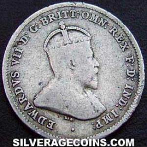 1910 (L) Edward VII Australian Silver Sixpence (Obverse)
