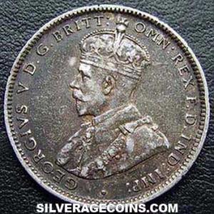 1917 M George V Australian Silver Shilling (Obverse)