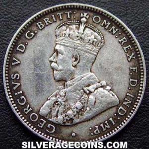 1922 (m) George V Australian Silver Shilling (Obverse)