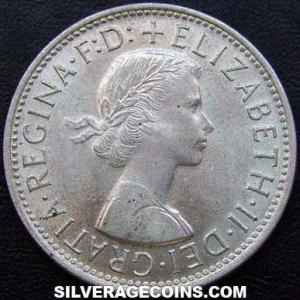1954 (m) Elizabeth II Australian Silver Florin (Royal Visit) (Obverse)