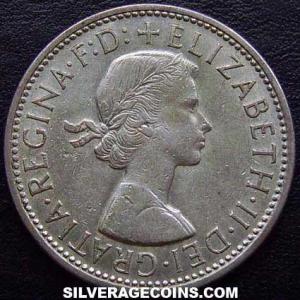 1956 (m) Elizabeth II Australian Silver Florin (Obverse)