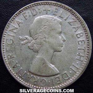 1959 (m) Elizabeth II Australian Silver Florin (Obverse)