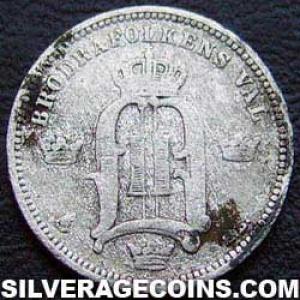 1892 EB Oscar II Swedish Billon 10 Öre (Obverse)