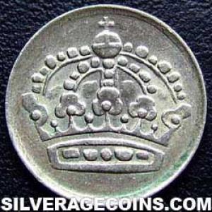 1955 TS Gustav VI Swedish Billon 10 Öre (Obverse)