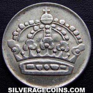 1955 TS Gustaf VI Swedish Billon 50 Öre (Obverse)
