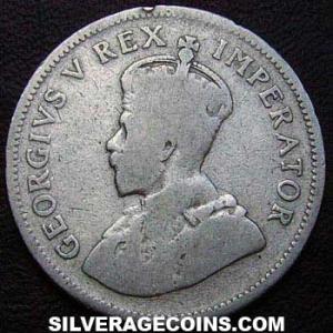 1936 George V South African Silver Shilling (Obverse)