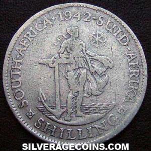 1942 George VI South African Silver Shilling (Reverse)