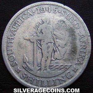 1945 George VI South African Silver Shilling (Reverse)