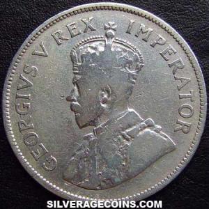 1932 George V South African Silver Two and a Half Shillings (Obverse)