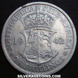 1942 George VI South African Silver Two and a Half Shillings (Reverse)