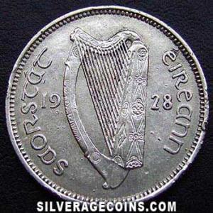 Chelín de Plata Irlandés 1928 (Anverso)
