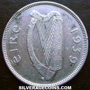 Florín de Plata Irlandés 1939 (Anverso)