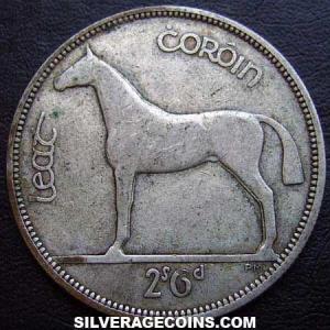 1934 Irish Silver Half Crown (Reverse)