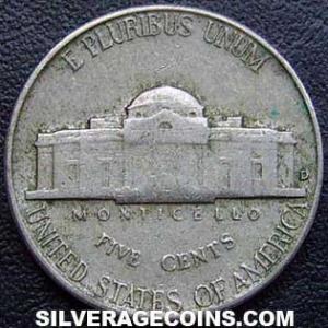 1958 United States "Jefferson Nickel" 5 Cents (Reverse)