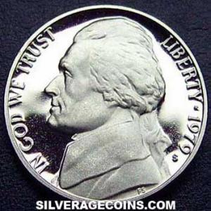 1979 S type I United States "Jefferson Nickel" 5 Cents (Obverse)