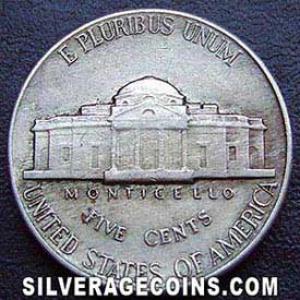1938 United States "Jefferson Nickel" 5 Cents (Reverse)
