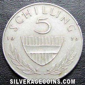 1970 Austrian 5 Schillings (Reverse)
