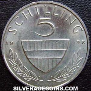 1998 Austrian 5 Schillings (Reverse)