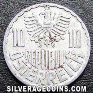 1952 Austrian 10 Groschen (Obverse)