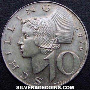 1976 Austrian 10 Schillings (Reverse)