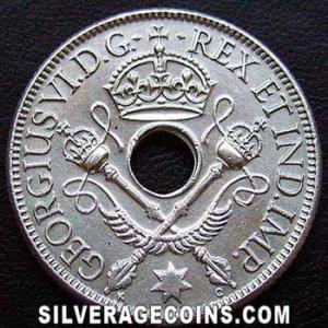 1938 George VI New Guinean Silver Shilling (Obverse)