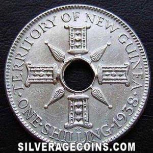 1938 George VI New Guinean Silver Shilling (Reverse)