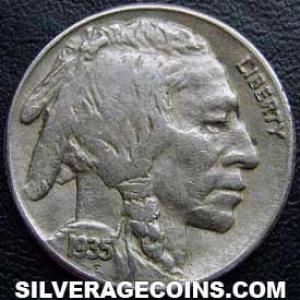 1935 S United States "Buffalo Nickel" 5 Cents (Obverse)