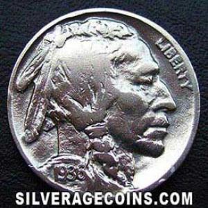 1936 D United States "Buffalo Nickel" 5 Cents (Obverse)