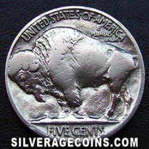 1936 D United States "Buffalo Nickel" 5 Cents (Reverse)