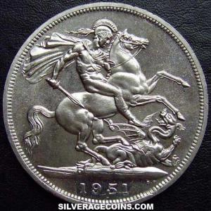1951 P/L George VI British Crown (Festival of Britain) (Reverse)