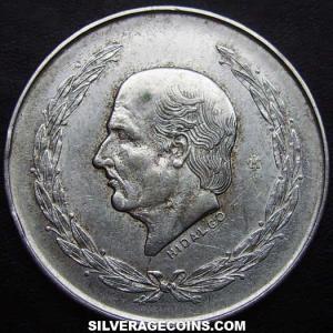 1951 Mexican Silver 5 Pesos (Hidalgo) (Reverse)