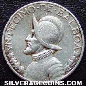 1934 Panamanian Silver Tenth Balboa (Reverse)