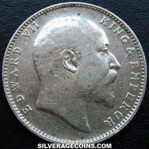 1904 (c) Edward VII British India Silver Rupee (Obverse)