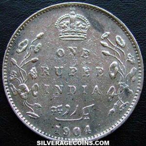 1904 (c) Edward VII British India Silver Rupee (Reverse)
