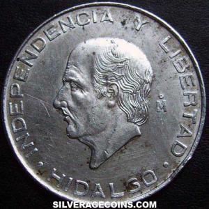 1955 Mexican Silver 5 Pesos (Hidalgo) (Reverse)