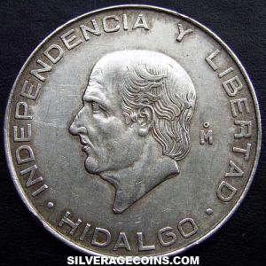 1957 Mexican Silver 5 Pesos (Hidalgo) (Reverse)