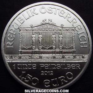 2012 Austrian 1.5 Euros 1 Ounce Silver Philharmonic (Obverse)