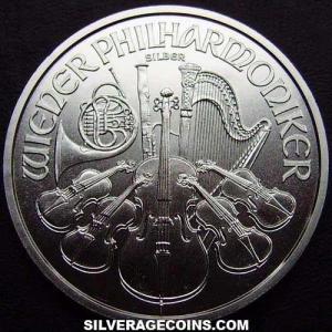 2014 Austrian 1.5 Euros 1 Ounce Silver Philharmonic (Reverse)