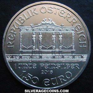 2017 Austrian 1.5 Euros 1 Ounce Silver Philharmonic (Obverse)