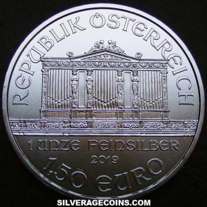 2019 Austrian 1.5 Euros 1 Ounce Silver Philharmonic (Obverse)