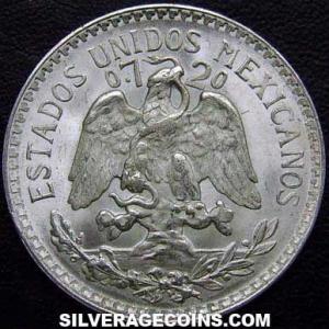 1943 Mexican Silver 50 Centavos (Obverse)