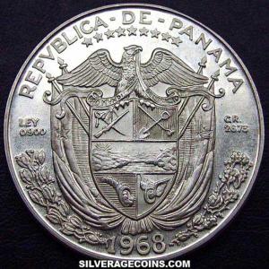 1968 Proof Panamanian Silver Balboa (Obverse)