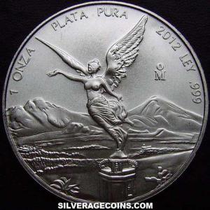 2012 Mexican Silver 1 Ounce Libertad (Reverse)