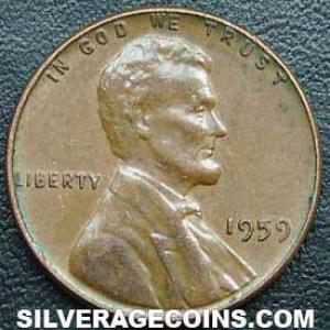 1959 United States "Lincoln Memorial" Cent (Obverse)