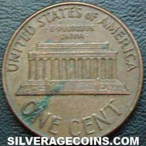 1960 high 9 United States "Lincoln Memorial" Cent (Reverse)