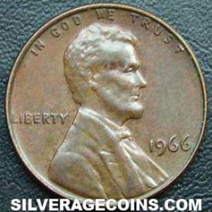 1966 United States "Lincoln Memorial" Cent (Obverse)