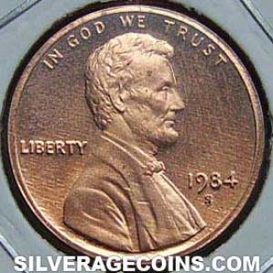1984 S United States "Lincoln Memorial" Cent (Obverse)
